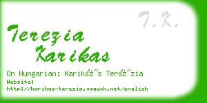 terezia karikas business card